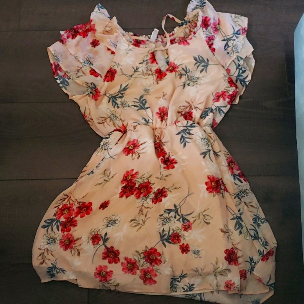 Pink flower dress
